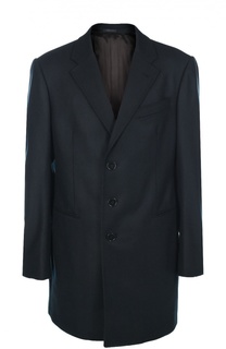 Однобортное пальто из смеси шерсти и кашемира Armani Collezioni