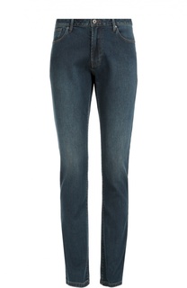 Зауженные джинсы с контрастной отстрочкой Armani Jeans