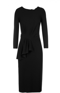 Облегающее платье с длинным рукавом и драпировкой Armani Collezioni