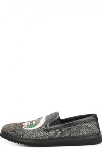 Шерстяные слипоны Mondello с аппликацией Dolce &amp; Gabbana