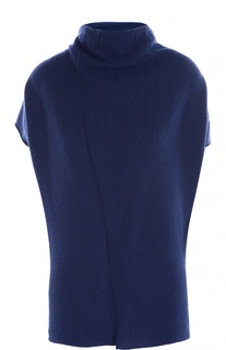 Кашемировый пуловер с коротким рукавом и воротником хомут Armani Collezioni