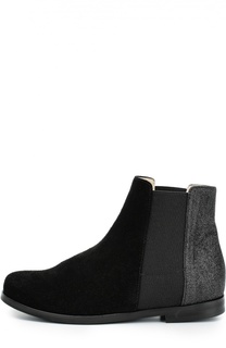 Замшевые полусапоги с текстильным задником Il Gufo