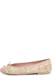 Текстильные балетки с лаковым мысом Pretty Ballerinas