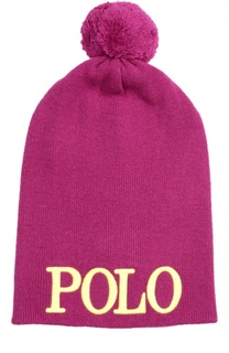 Вязаная шапка с помпоном Polo Ralph Lauren