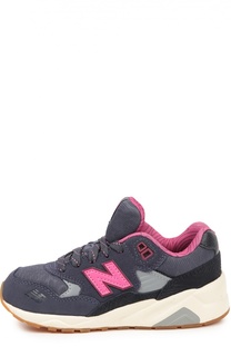 Замшевые кроссовки 580 с сетчатыми вставками New Balance