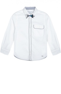 Хлопковая рубашка со съемной нашивкой Marc Jacobs