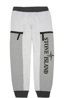 Хлопковые джоггеры с карманами на молниях Stone Island