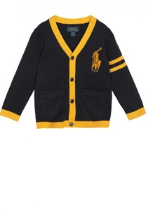 Хлопковый кардиган с контрастным кантом Polo Ralph Lauren