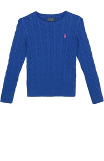 Пуловер фактурной вязки с логотипом бренда Polo Ralph Lauren