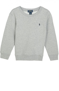 Хлопковый свитшот с логотипом бренда Polo Ralph Lauren