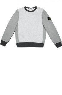 Хлопковый свитшот с контрастной отделкой Stone Island