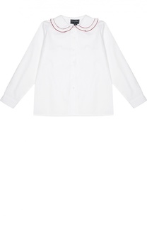 Блуза с контрастной отделкой Oscar de la Renta