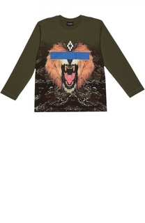 Хлопковый лонгслив с принтом Marcelo Burlon Kids of Milan