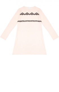 Сорочка с контрастной кружевной отделкой La Perla