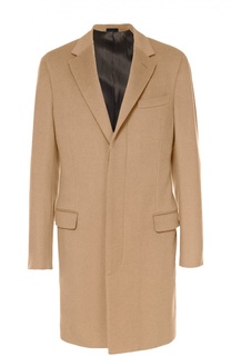 Шерстяное однобортное пальто с потайными пуговицами Lanvin