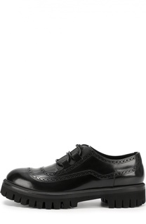 Кожаные броги Cortina на массивной подошве Dolce &amp; Gabbana