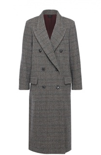Двубортное пальто прямого кроя с широкими лацканами Isabel Marant