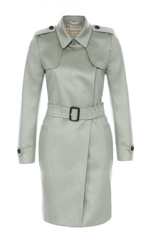 Кашемировое пальто с поясом и погонами Burberry
