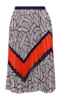 Плиссированная юбка-миди с ярким принтом Diane Von Furstenberg