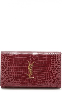 Сумка Monogram с тиснением под крокодила Saint Laurent