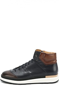 Высокие кеды на шнуровке Santoni