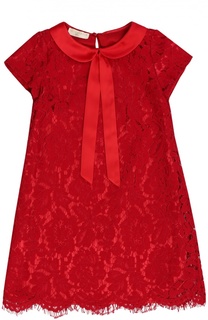 Кружевное платье А-силуэта Monnalisa