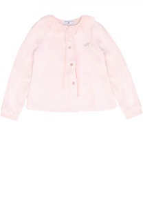 Кардиган на пуговицах с кружевной отделкой Monnalisa