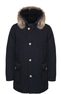 Пуховая парка с меховой отделкой капюшона Woolrich