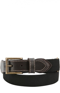 Текстильный ремень с кожаной отделкой Il Gufo