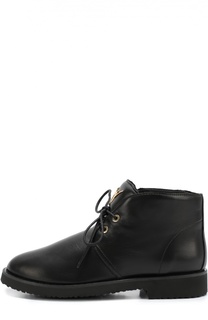 Кожаные ботинки на шнуровке Giuseppe Zanotti Design