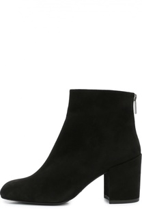 Замшевые ботильоны на устойчивом каблуке Stuart Weitzman