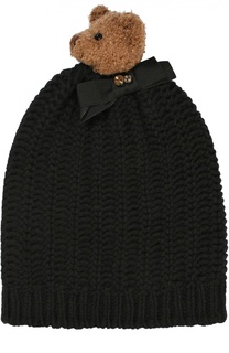 Шерстяная шапка с медведем и кристаллами Swarovski Dolce &amp; Gabbana