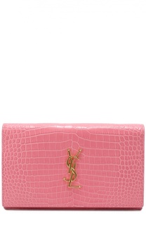 Сумка Monogram с тиснением под крокодила Saint Laurent