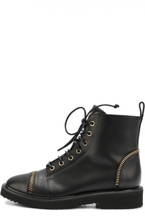 Кожаные байкеры с декоративными молниями Giuseppe Zanotti Design