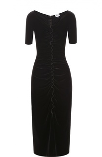 Платье-футляр с коротким рукавом и драпировкой Armani Collezioni