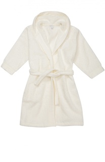 Хлопковый халат с поясом и капюшоном La Perla