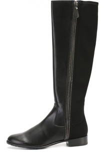 Комбинированные сапоги с боковой молнией Stuart Weitzman