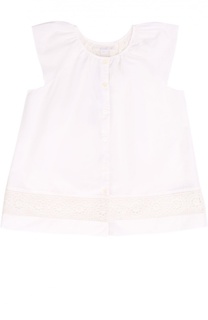 Хлопковый топ с декоративной отделкой Burberry