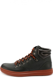 Высокие кожаные кеды Green field Gucci