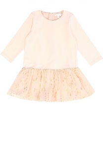 Платье прямого кроя с оборкой Chloé