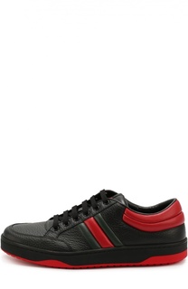 Кожаные кеды Roonie Low с цветными вставками Gucci