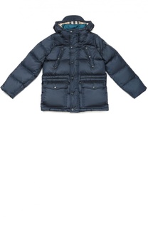 Стеганый пуховик с капюшоном Burberry