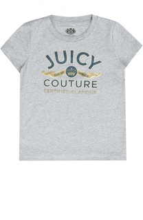 Футболка с контрастным принтом Juicy Couture