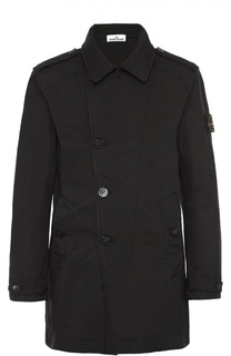 Утепленный однобортный тренч Stone Island