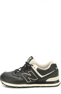 Кожаные кроссовки 574 на шнуровке New Balance