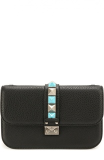 Сумка Glam Lock medium с шипами из бирюзы Valentino
