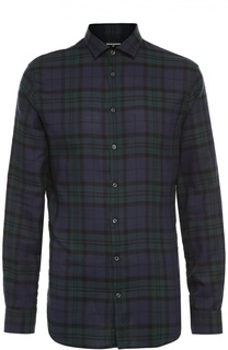 Хлопковая рубашка в клетку Dsquared2