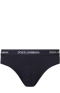 Комплект из двух хлопковых брифов с широкой резинкой Dolce &amp; Gabbana