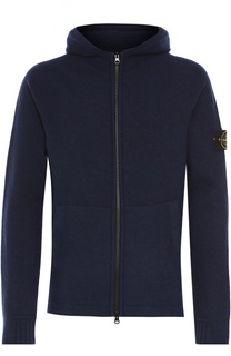 Шерстяной кардиган на молнии с капюшоном Stone Island