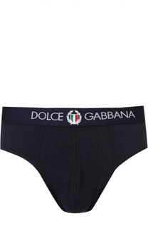 Хлопковые брифы с широкой резинкой Dolce &amp; Gabbana